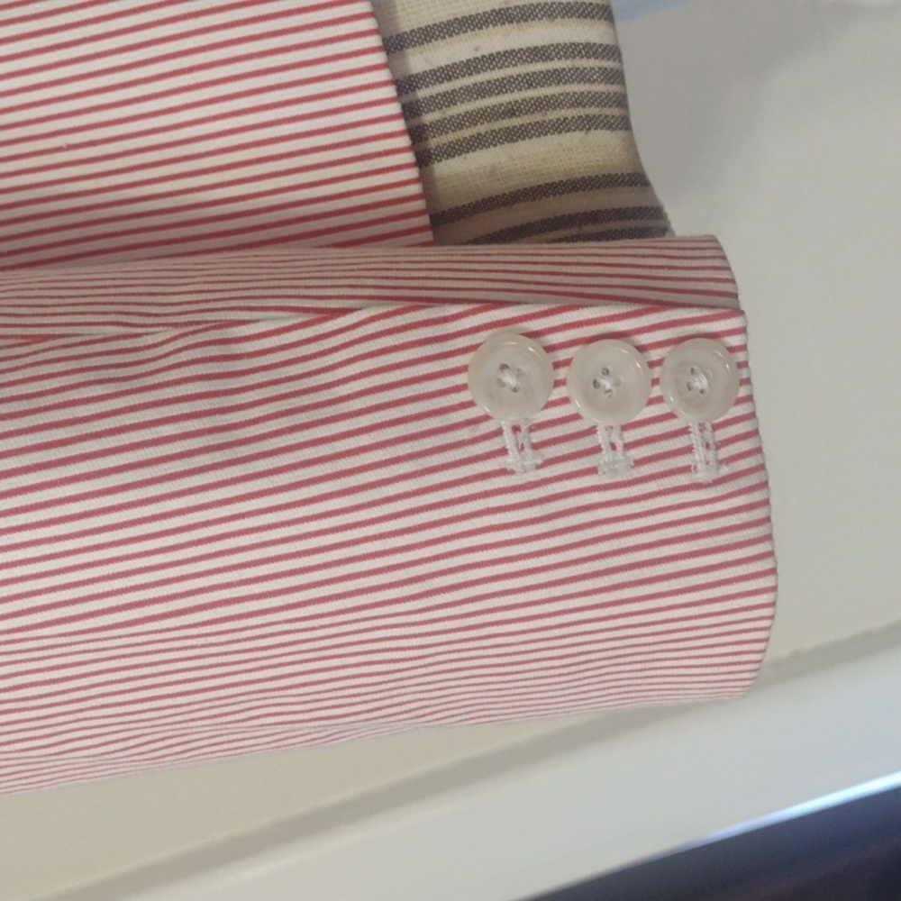 Talbots Red & White Striped Two Button Blazer Siz… - image 4